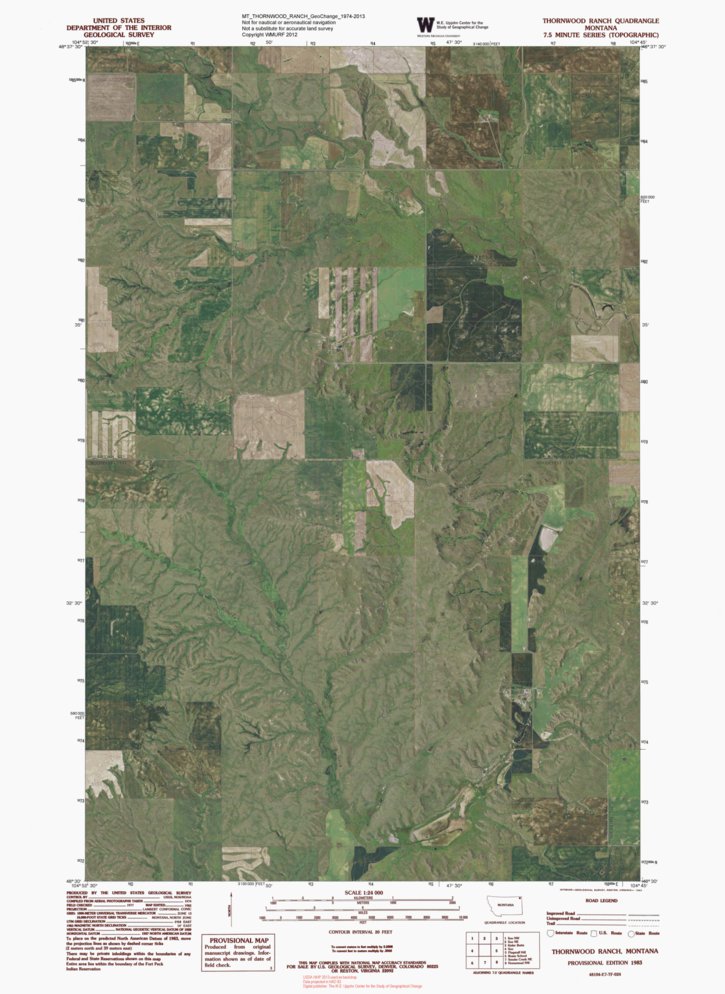 MT-THORNWOOD RANCH: GeoChange 1974-2013 Map by Western Michigan ...