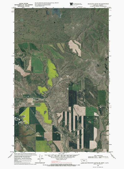 MT-ALB-HEADLIGHT BUTTE NW: GeoChange 1966-2013 Preview 1
