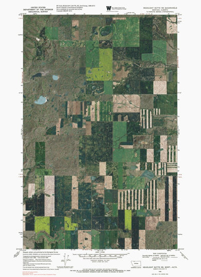 MT-ALB-HEADLIGHT BUTTE NE: GeoChange 1966-2013 Preview 1