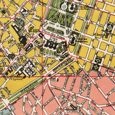 Brussels And Suburbs Plan, 1922. Plan de Bruxelles et Fabourgs Preview 2