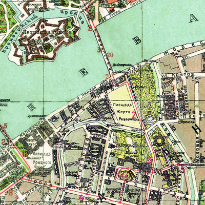 План Ленинграда на 1927 г. Leningrad (St. Petersburg) City Map Preview 2