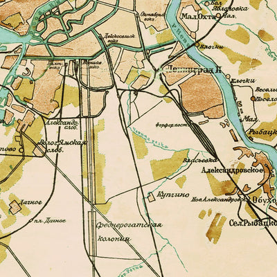Карта окрестностей Ленинграда [1926 г.]. Leningrad (Saint Petersburg) Environs Map, 1926 Preview 2