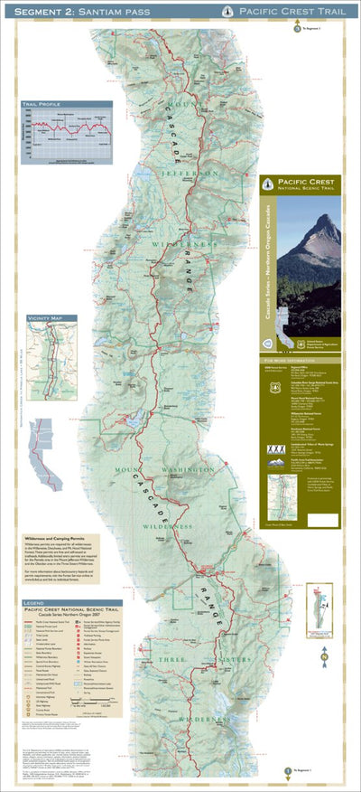 Pacific Crest National Scenic Trail - Map 8 Seg 2 - Northern Oregon Preview 1