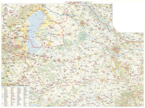 Győr-Moson-Sopron megye turista, biciklis térkép, Tourist and Biking Map; Preview 1