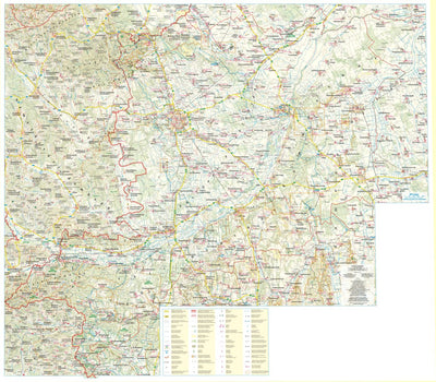 Vas megye turista, biciklis térkép, Vas county Biking and Hiking Map Preview 1