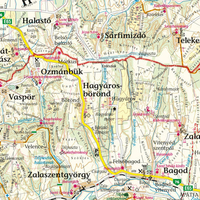 Vas megye turista, biciklis térkép, Vas county Biking and Hiking Map Preview 3