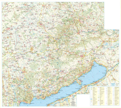 Veszprém megye biciklis, turistatérkép, Veszprém County Hiking and Biking Map; Preview 1