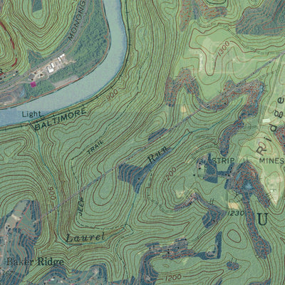 WV-PA-MORGANTOWN NORTH: GeoChange 1955-2011-13 Preview 2