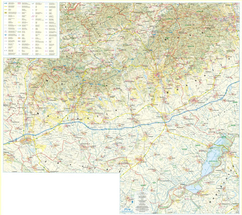 Heves megye turista, biciklis térkép, Tourist and Biking Map Preview 1