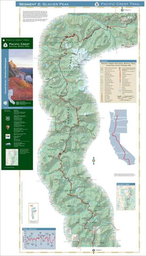 Pacific Crest National Scenic Trail - Map 10 Seg 2 - Northern Washington Preview 1