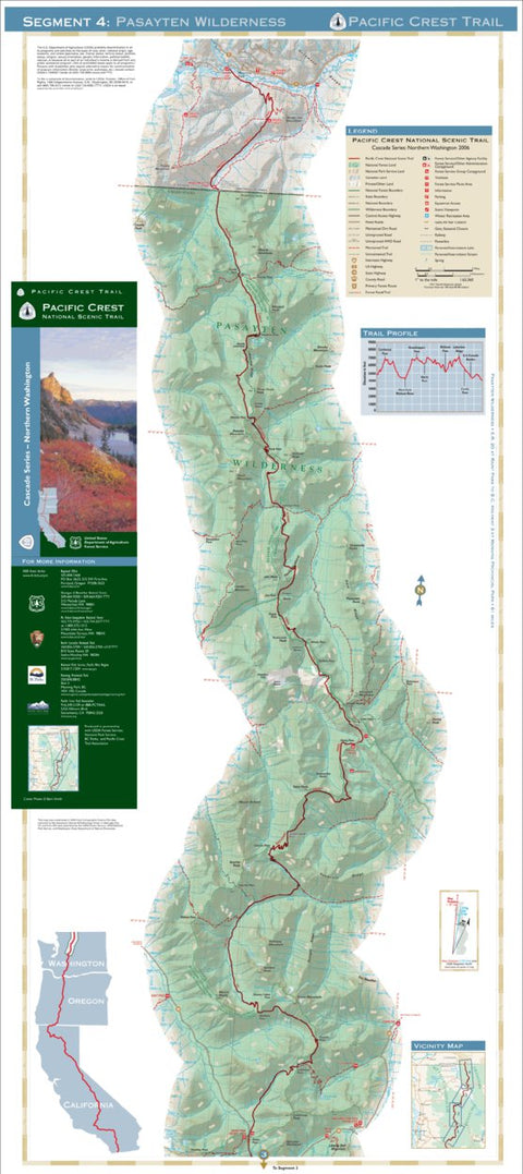 Pacific Crest National Scenic Trail - Map 10 Seg 4 - Northern Washington Preview 1