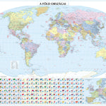 Világtérkép (A Föld országai), Political World Map in Hungarian Preview 1
