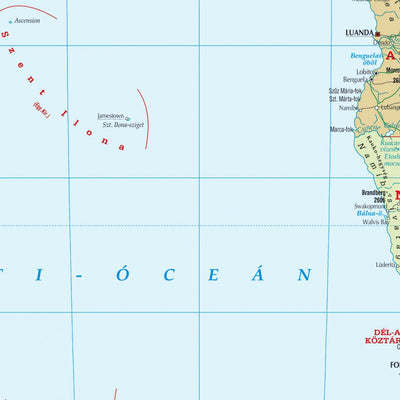 Világtérkép (A Föld országai), Political World Map in Hungarian Preview 2