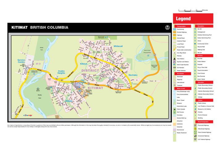Kit Mat Map Kitimat, BC Map by Mapmobility Corp. | Avenza Maps