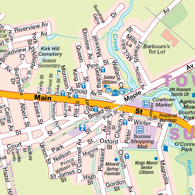 Sussex, NB Map by Mapmobility Corp. | Avenza Maps
