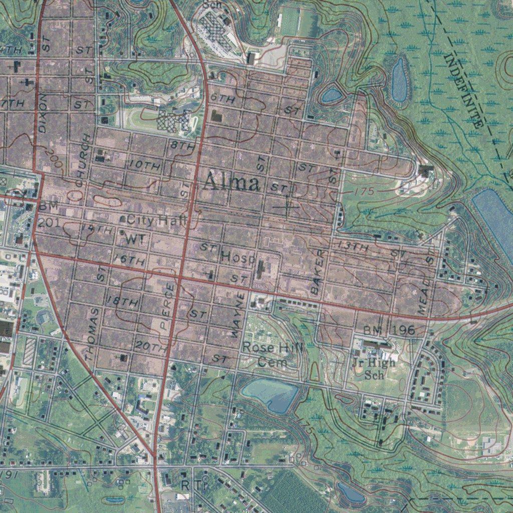 Alma Map GA-ALMA: GeoChange 1969-2013 Map by Western Michigan University ...