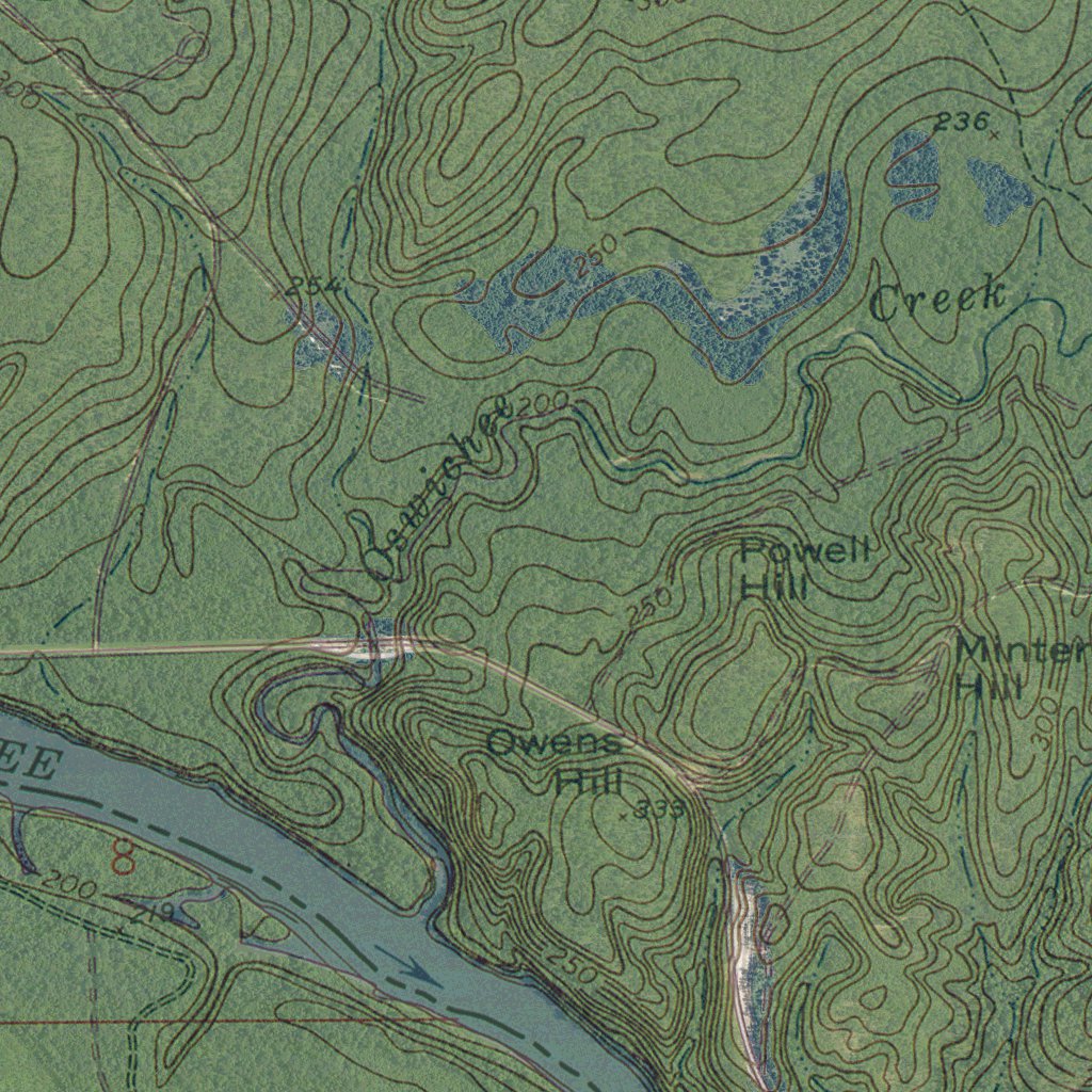Red Diamond Map GA-AL FORT BENNING: GeoChange 1945-2013 Map by Western Michigan ...