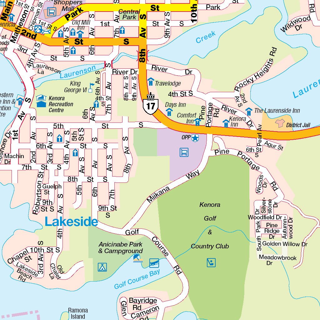 Kenora Map Kenora, ON Map by Mapmobility Corp. | Avenza Maps