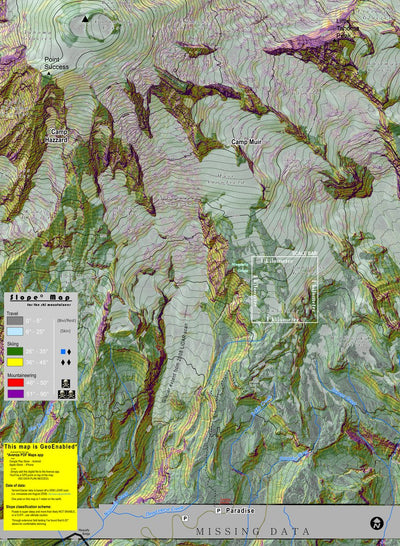 Slope Hazard Map - Mount Rainier Preview 1
