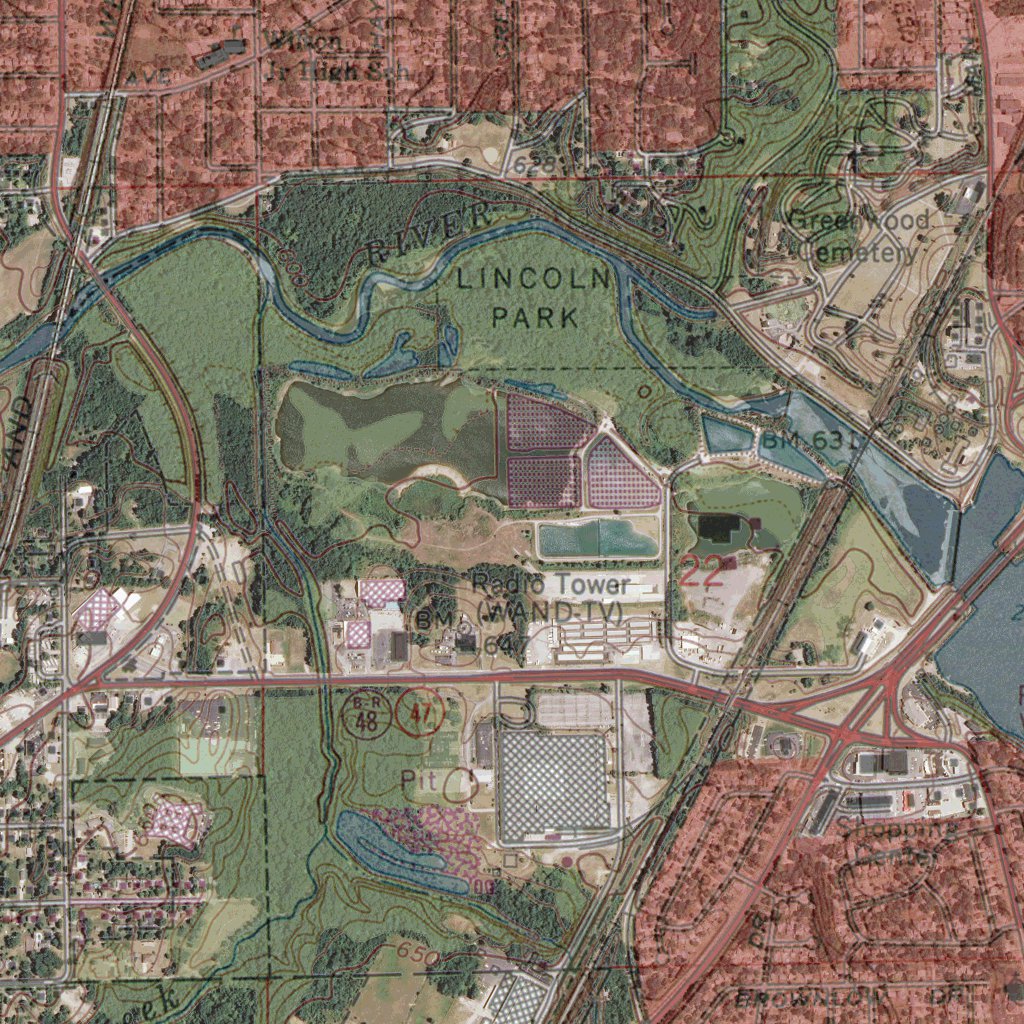 IL-DECATUR: GeoChange 1965-2012 Map by Western Michigan University ...