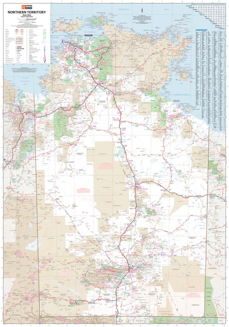 Hema - Northern Territory State Map by Hema Maps | Avenza Maps