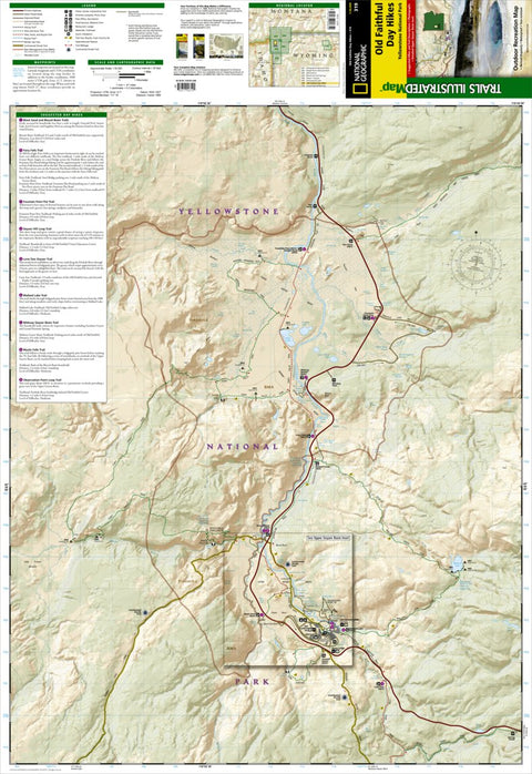 319 Old Faithful Day Hikes: Yellowstone National Park (main map) Preview 1