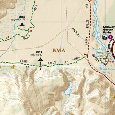 319 Old Faithful Day Hikes: Yellowstone National Park (main map) Preview 2