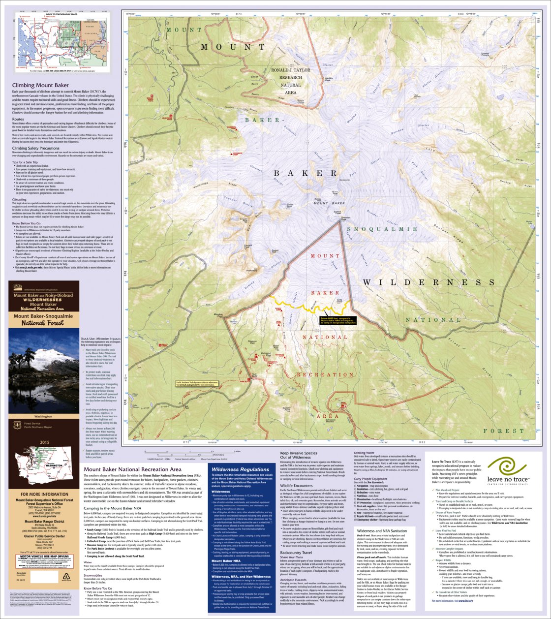 Mount Baker Wilderness Inset Map by US Forest Service R6 Pacific ...