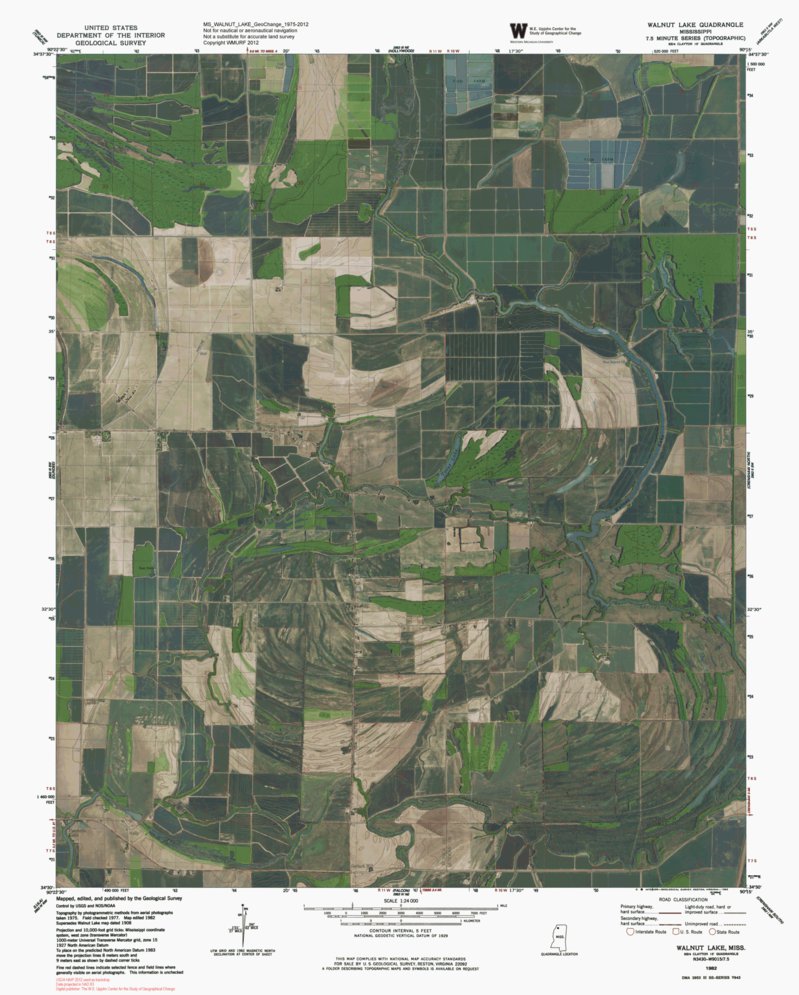 MS-WALNUT LAKE: GeoChange 1975-2012 Map by Western Michigan University ...