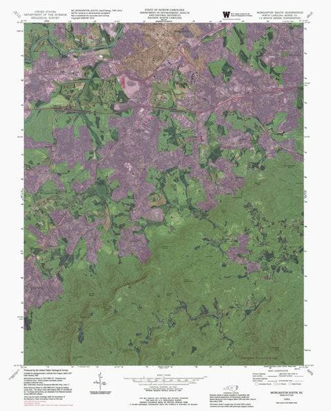 NC-MORGANTON SOUTH: GeoChange 1947-2012 Preview 1
