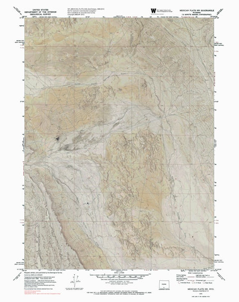 WY-MEXICAN FLATS NW: GeoChange 1968-2012 Preview 1