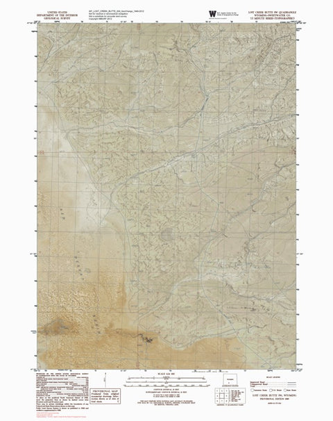 WY-LOST CREEK BUTTE SW: GeoChange 1949-2012 Preview 1