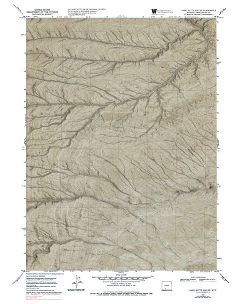 WY-SAND BUTTE RIM SE: GeoChange 1975-2012 Preview 1