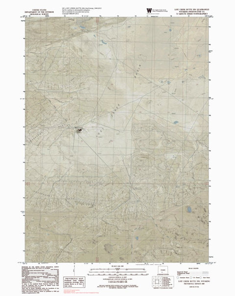 WY-LOST CREEK BUTTE NW: GeoChange 1949-2012 Preview 1