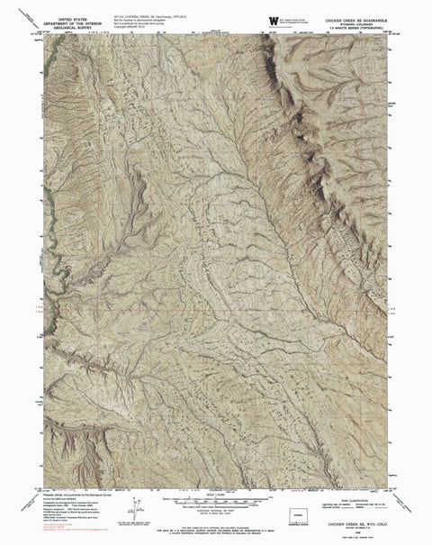 WY-CO-CHICKEN CREEK SE: GeoChange 1975-2012 Preview 1