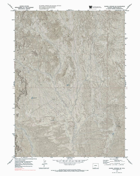 WY-BARREL SPRINGS SW: GeoChange 1957-2012 Preview 1