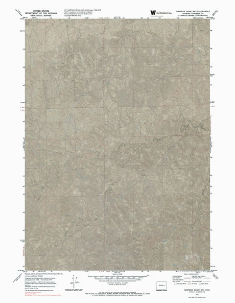 WY-SIMPSON DRAW NW: GeoChange 1969-2012 Preview 1