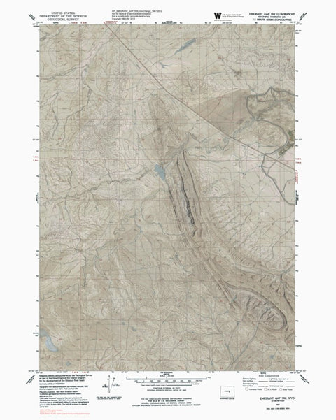 WY-EMIGRANT GAP NW: GeoChange 1947-2012 Preview 1
