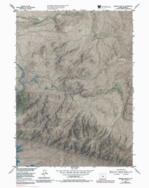 WY-SEMINOE DAM NE: GeoChange 1949-2012 Preview 1