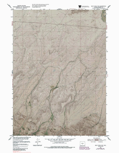 WY-SPLIT ROCK NW: GeoChange 1947-2012 Preview 1