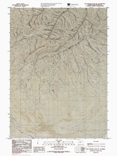 WY-FIVE FINGERS BUTTE NE: GeoChange 1957-2012 Preview 1