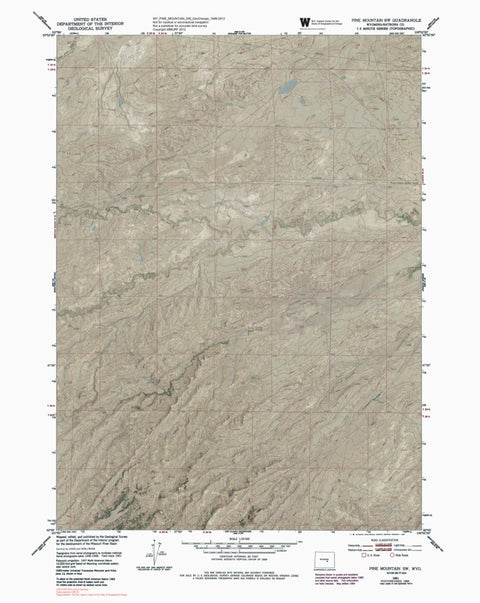 WY-PINE MOUNTAIN SW: GeoChange 1946-2012 Preview 1
