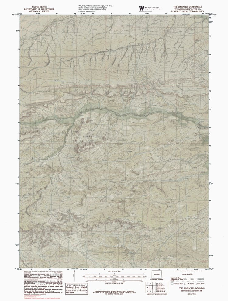 WY-THE PINNACLES: GeoChange 1979-2012 Map by Western Michigan ...