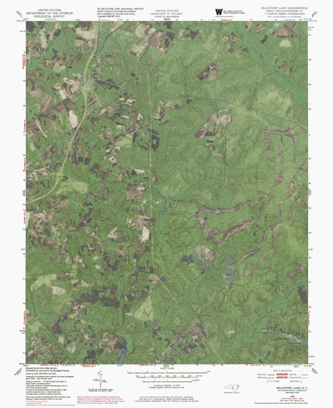 NC-MILLSTONE LAKE: GeoChange 1948-2012 Preview 1