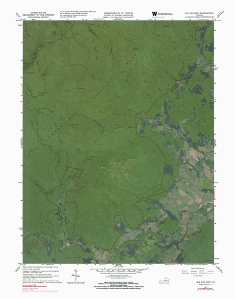 VA-OLD RAG MOUNTAIN: GeoChange 1963-2012 Preview 1