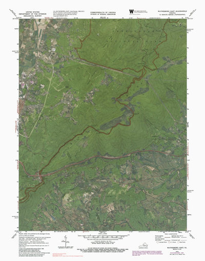 VA-WAYNESBORO EAST: GeoChange 1963-2012 Preview 1