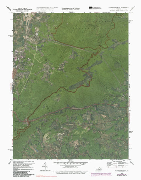 VA-WAYNESBORO EAST: GeoChange 1963-2012 Preview 1