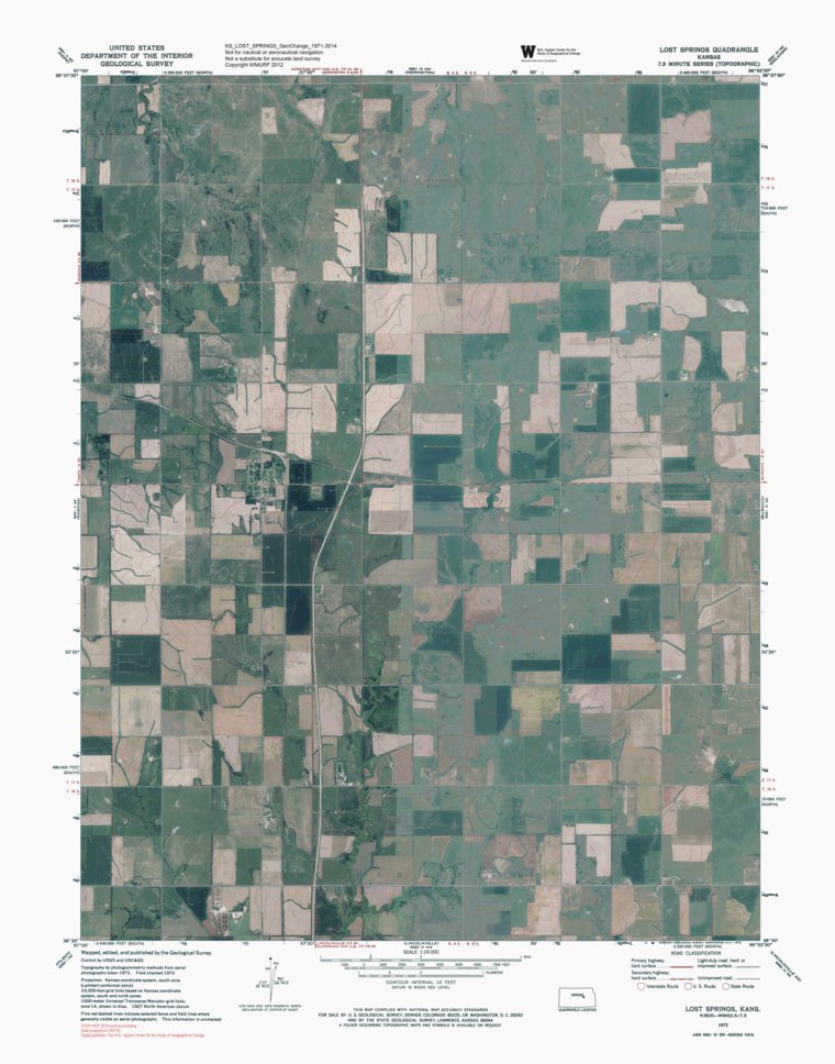 KS-LOST SPRINGS: GeoChange 1971-2014 Map by Western Michigan University ...