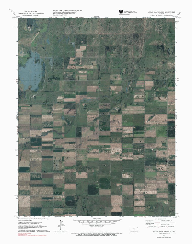KS-LITTLE SALT MARSH: GeoChange 1969-2014 Map by Western Michigan ...