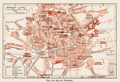 Aix-en-Provence city map, 1913 Preview 1